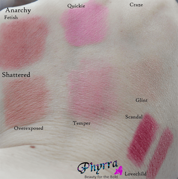 Urban Decay Face Case Swatches